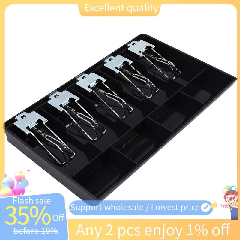 5-Grid Money Cash Coin Register Insert Tray Replacement Cashier Drawer ...
