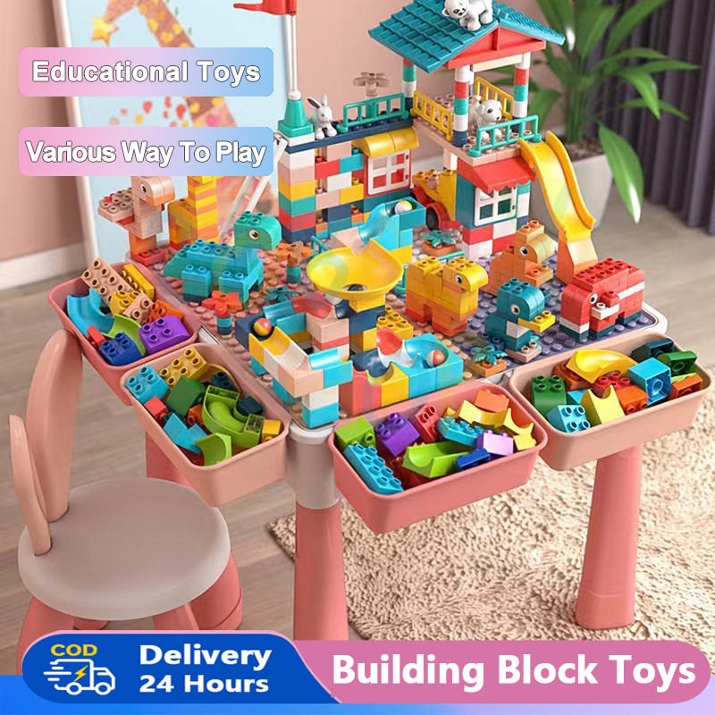 Multifunctional Building Blocks for Kids Study Table and Chair Set ...