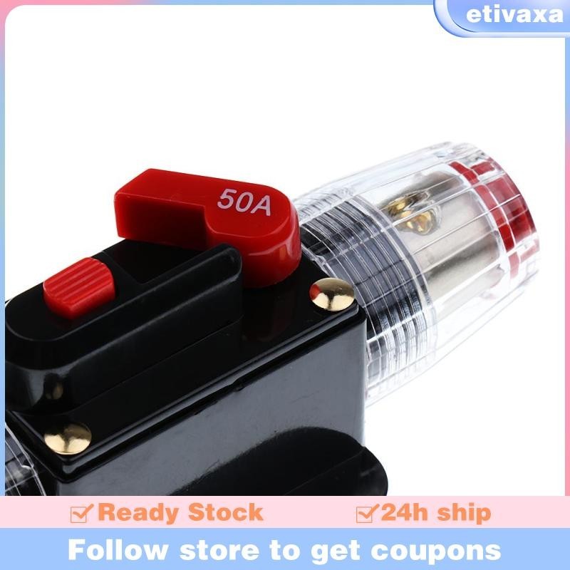 [Etivaxa] DC 12V24V Car Audio Inline Manual Reset Circuit Breaker Fuse