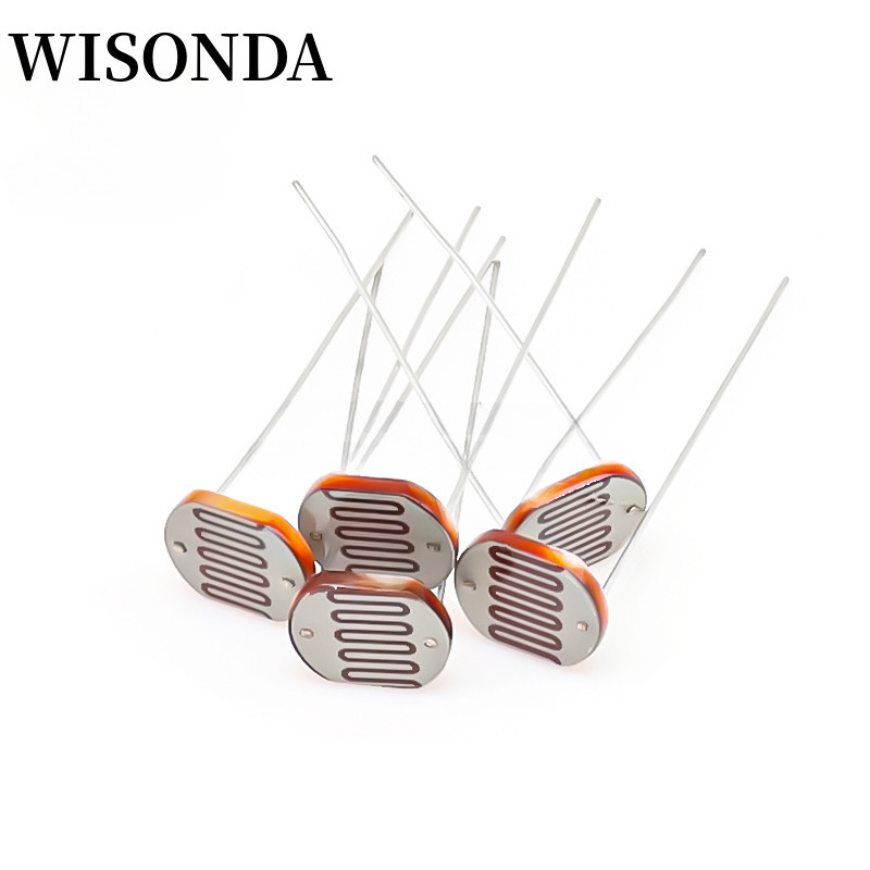 5pcs 12528 Light Dependent Resistor LDR 12MM Photoresistor ...