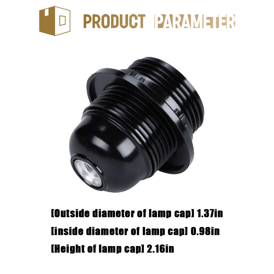 Half Full Tooth Bulb Socket E27 Screw Self-Locking Bakelite Light Base ...