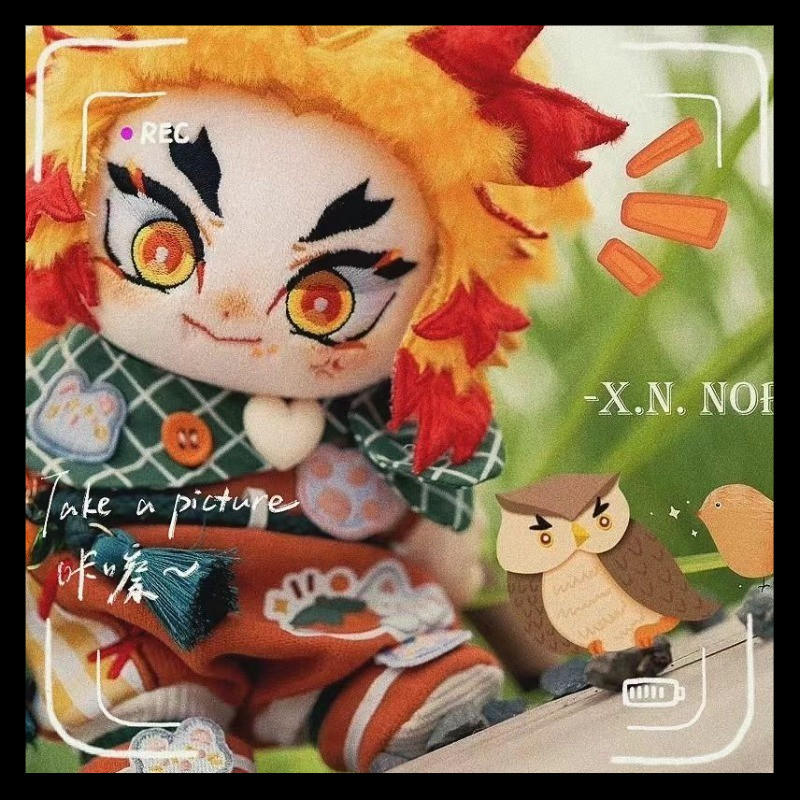 20cm Demon Layer Kimetsu No Yaiba Rengoku Kyoujurou Blond Hair Red ...