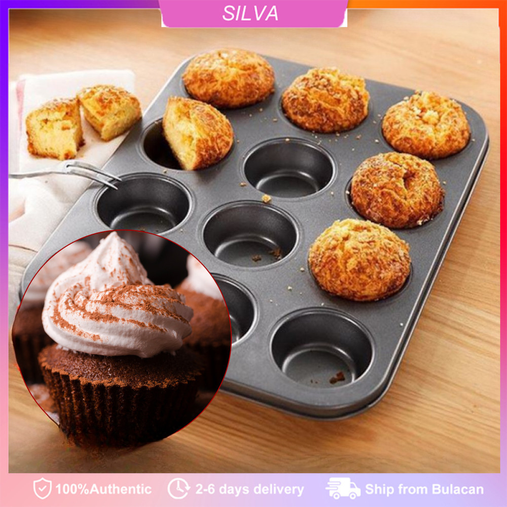 Kitchen Baking 6/12 Holes Mini Muffin Tray Mini Cup Cake Baking Pan  Non-stick Tray Pan