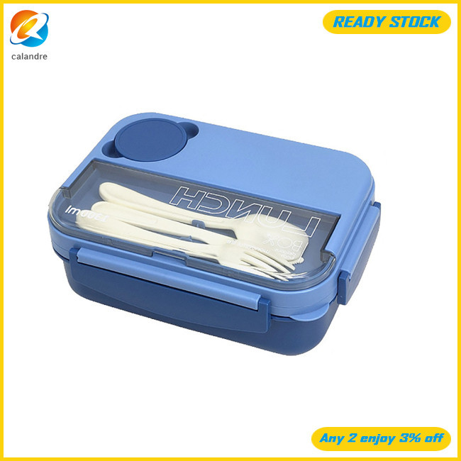 CALANDRE Bento Lunch Box, 1300ML Bento Box With 4 Compartments, Leak ...