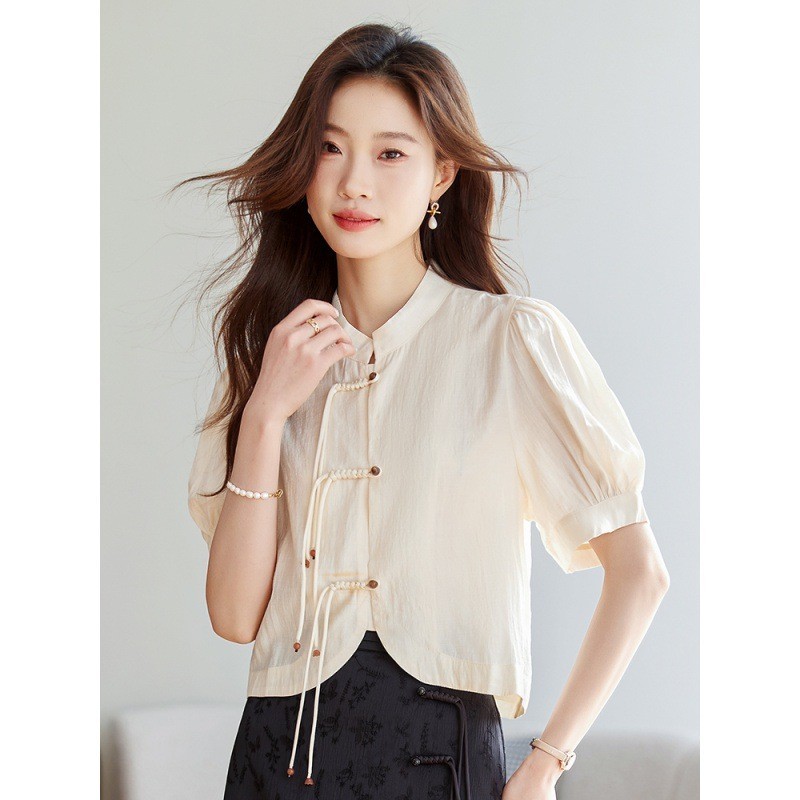 K & K New Chinese Style Buttoned Top Women's Clothing 2024 Summer ...