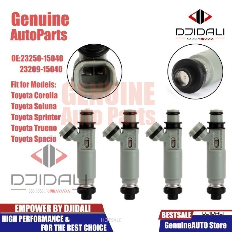 4pcs fuel injectors 23250-15040 for corolla ae11 4afe soluna al50 23209 ...