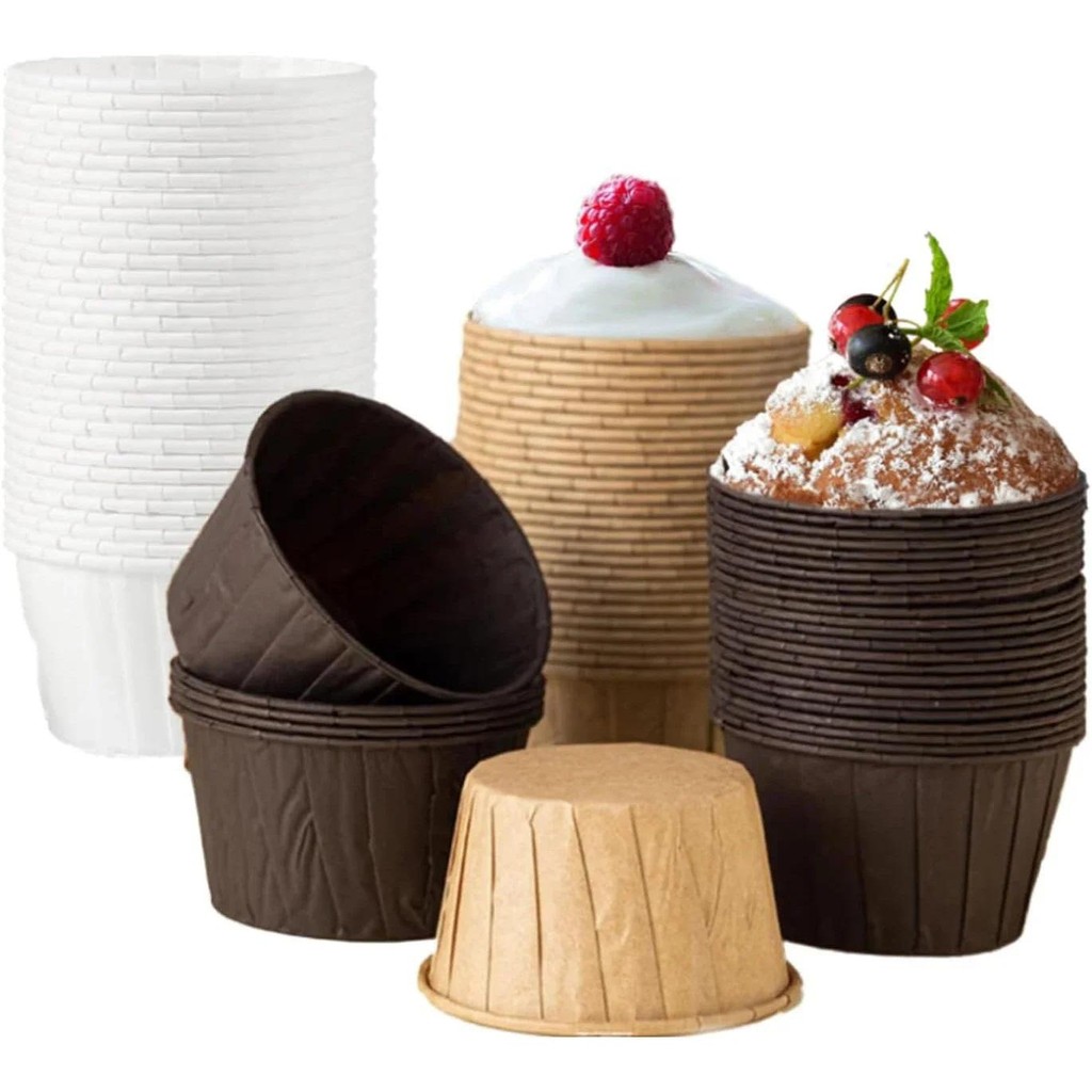 50pcs Cupcake Cases Muffin Souffle Cake Baking Cups Paper Muffins Mould ...