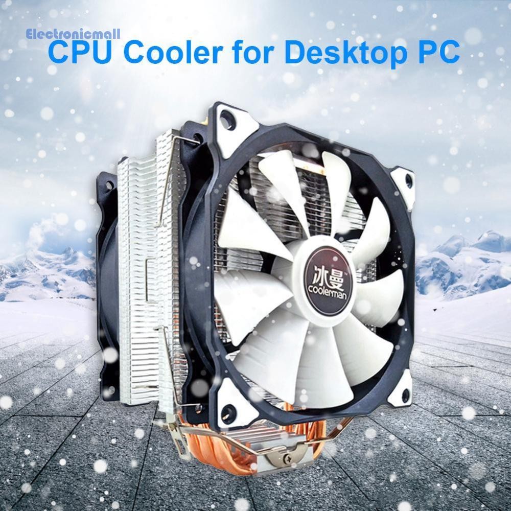 SNOWMAN MT6 12cm CPU Cooler Fan 6 Heat Pipes Desktop 4 Pin PWM Heatsink ...