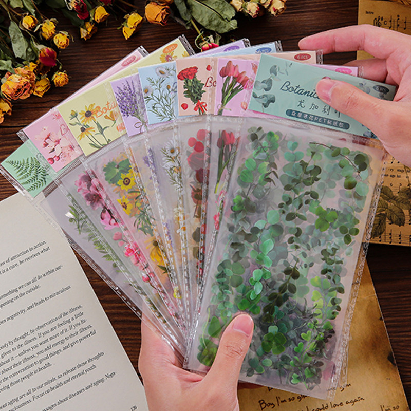 6 Sheets Vintage Botanical Garden Series Stickers Journal Deco DIY ...