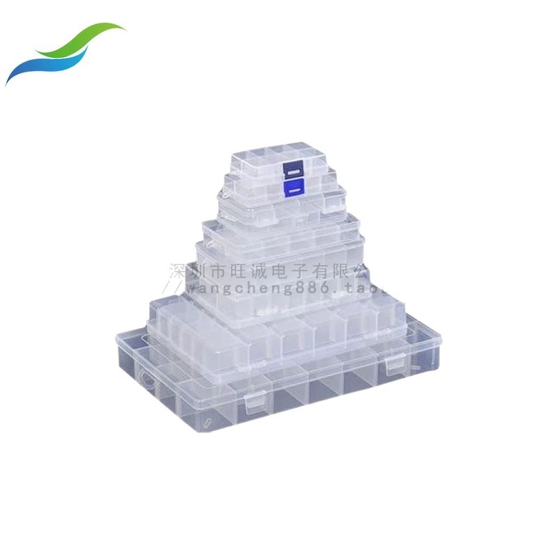 Combined parts box component box transparent plastic box small grid ...