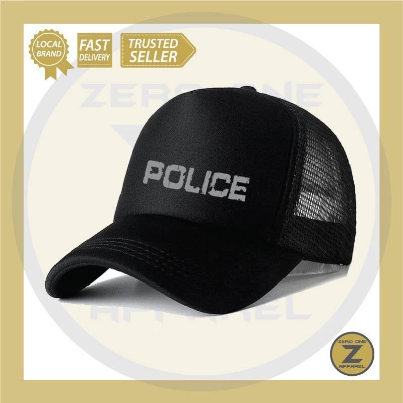 Topi POLICE Trucker Cap Unisex T5QH | Shopee Philippines