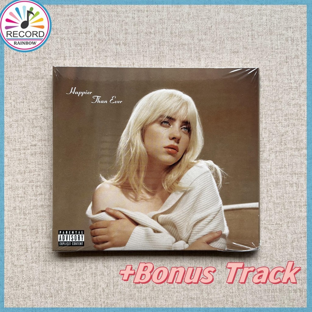 Billie Eilish Happier Than Ever Bonus Track Original Cd Album Sealed Brand New Shopee 6193