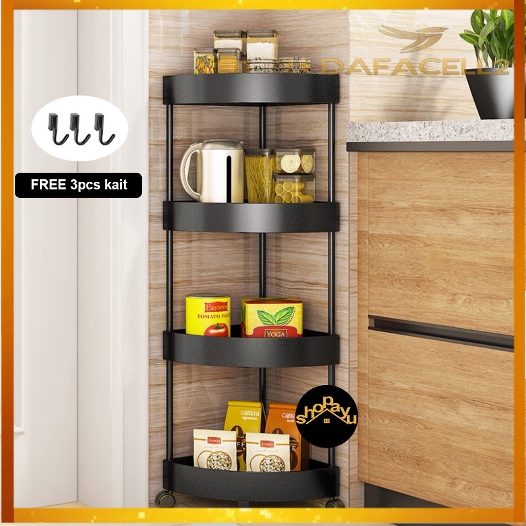 Plastic trolley rack, toilet rack, bathroom rack, multi-purpose kitchen ...