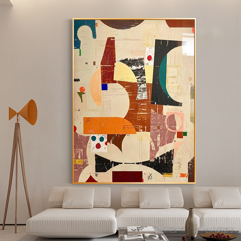 Abstract Art Oil Painting Sofa Background Wall Hanging Painting Living