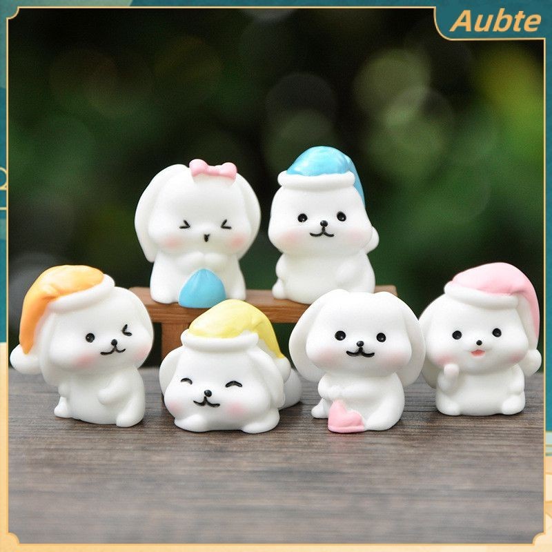 Aubte Cute Resin Little Rabbit Doll Handmade Model Micro Landscape Diy ...
