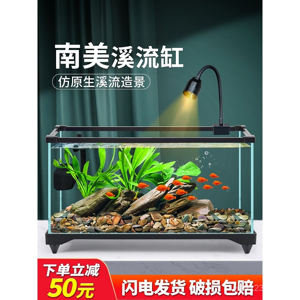 New Fish Tank South American Stream Tank Living Room Small Eco Tank ...