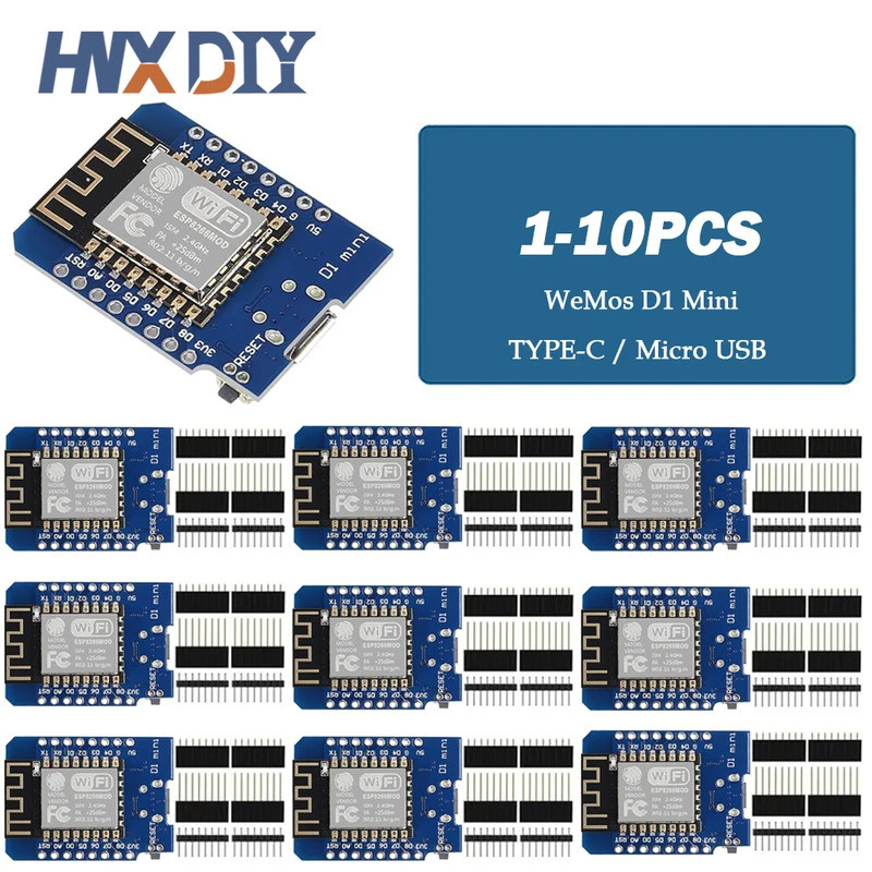 1-10PCS D1 Mini Nodemcu ESP8266 ESP-12 ESP-12F CH340 V2 Usb Wemos Wifi ...