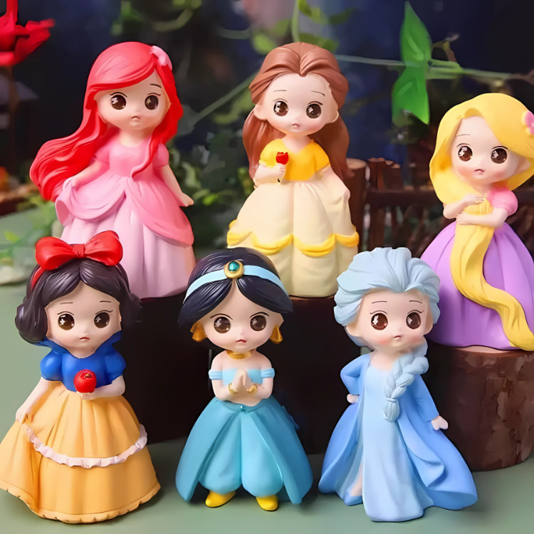 Toy Studio Painting Coloring 2 Princess Rubber Dolls Educational Toys ...