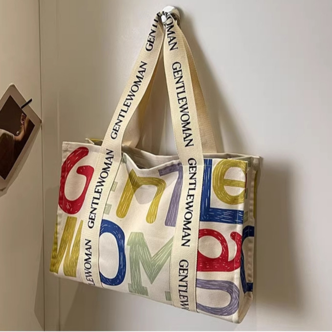VKS Gentle-Woman Design Korean New Fashion Canvas Tote Bag Casual ...