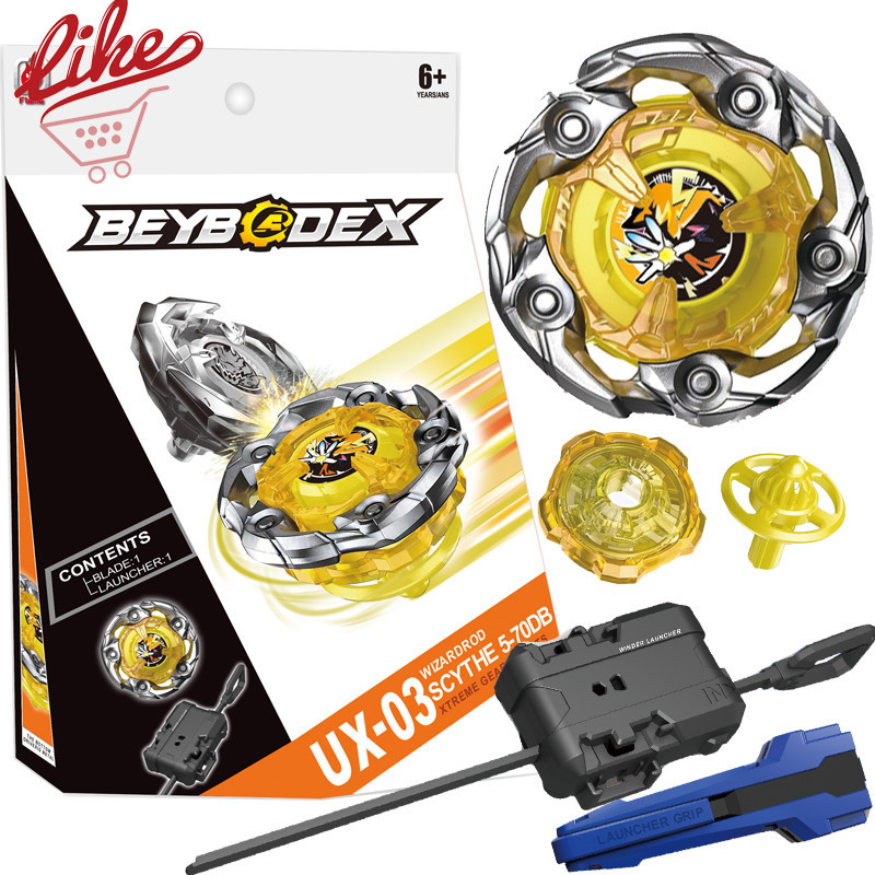 Beyblade X UX03 Wizard Rod 570DB Beyblade Xtreme with Launcher Grip Set for Beyblade Burst Kid