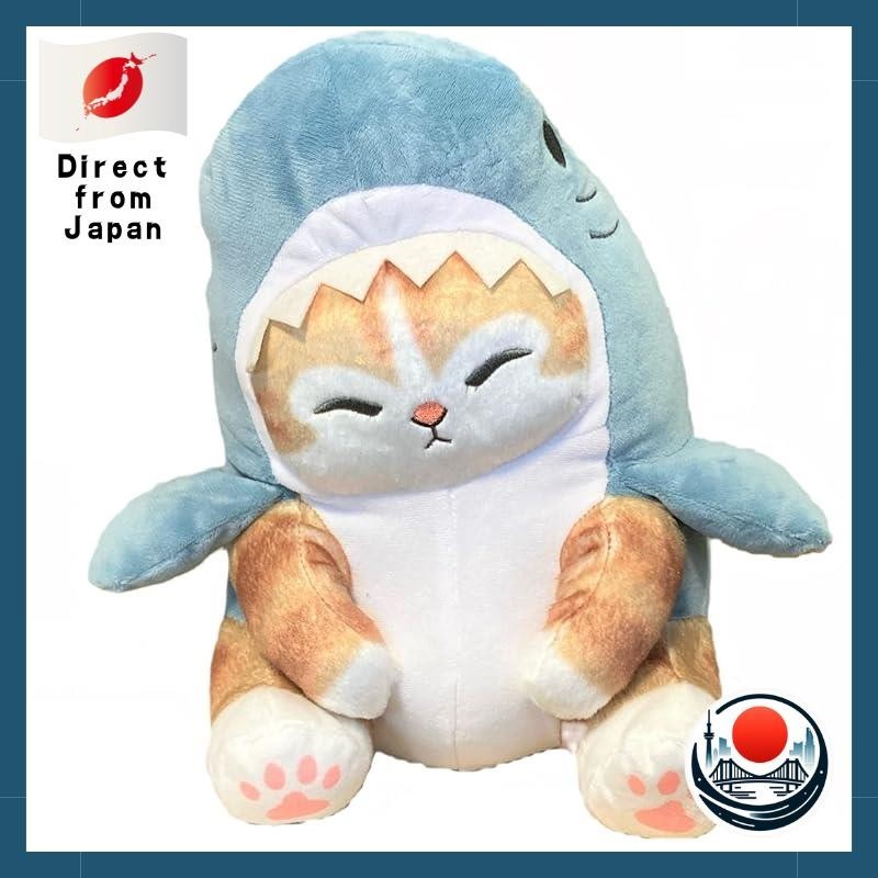 mofusand sea creature BIG cat plush toy 2 Shark Nyann Mofusand 30cm