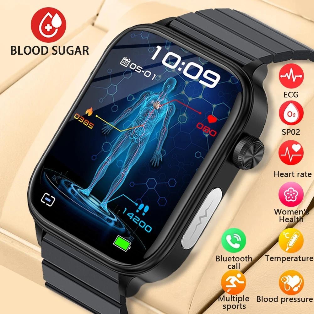 2024 New Medical Grade Smart Watch Women Blood Glucose Lipid and Uric ...