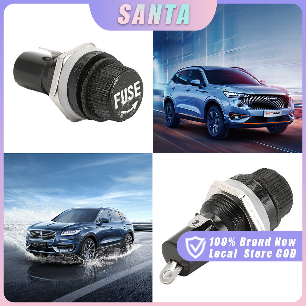 5x20mm 10A Cross Glass Fuse Holder – Copper Wire Connector For Circuit Protection