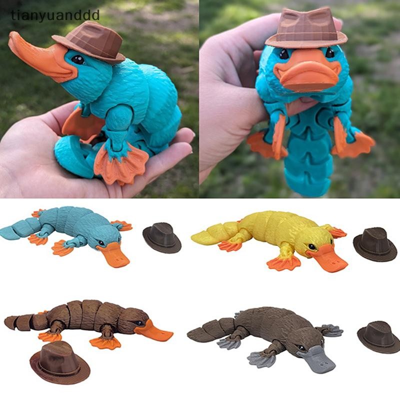 tianyuanddd 3D Printed Articulated Platypus Fidget Toys Dynamic Animals ...