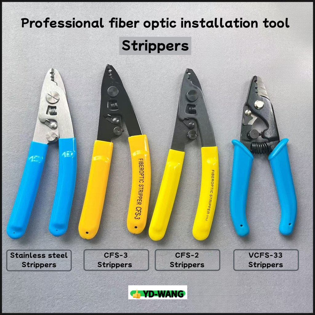 Fiber Optic Stripping Tool with CFS-3/CFS-2/VCFS-33 Fiber Stripper and ...
