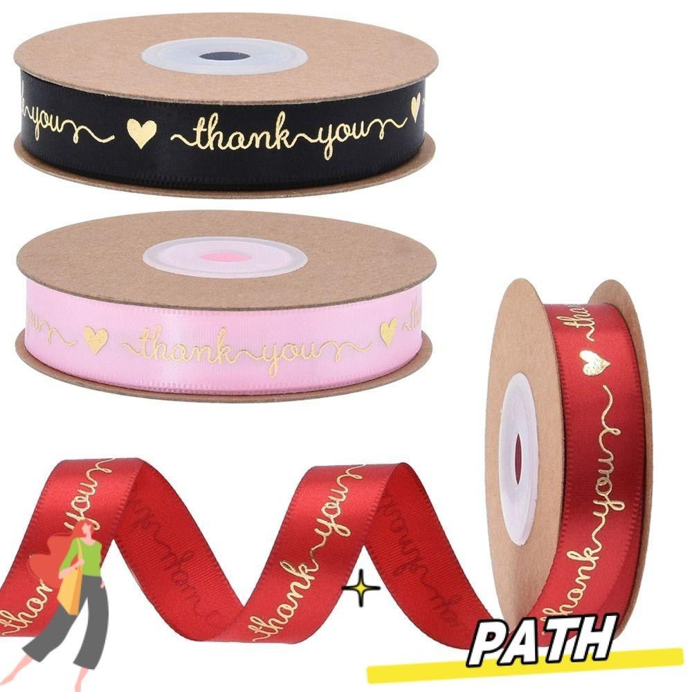 PATH 10 Yard Thank You Letter Ribbon, Bouquet Decoration Love Heart ...