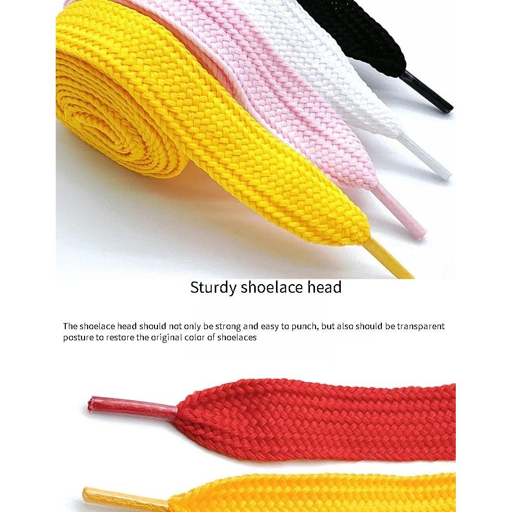 2CM Width Flat Shoelaces Casual Sneakers Classic Shoelace Teenis Shoe ...