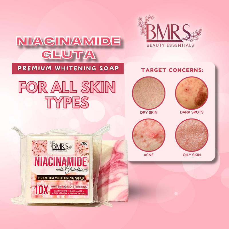 Original Bmrs Premium Whitening Soap Niacinamide With Glutathione 10x