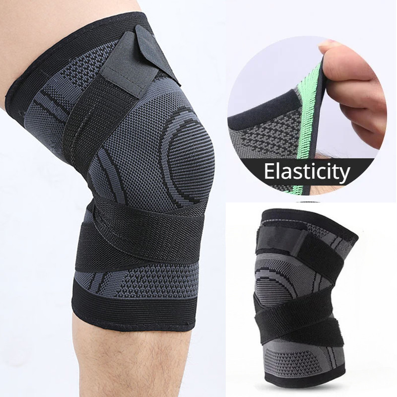 Elastic Sport Compression Knee Pads Running Knee Brace Fitness Cycling ...