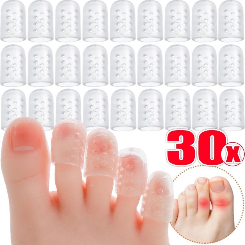 5/10/20/30Pcs Breathable Toe Protection Cover / Silicone Anti-Friction ...