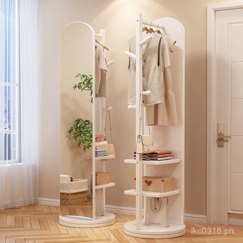 Movable Integrated Clothes Rack Full-Length Mirror Dressing Mirror ...