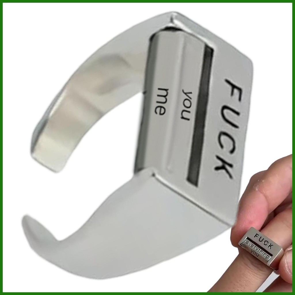 Rotating Relief Fidget Rings Women Anti-stress Accessories Jewelry Zinc ...
