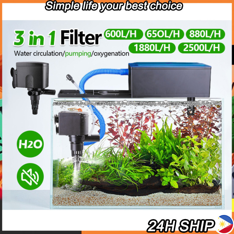 Visual Reference: 3 In 1 Top Filter Oxygen Pump Air Aerator Fish