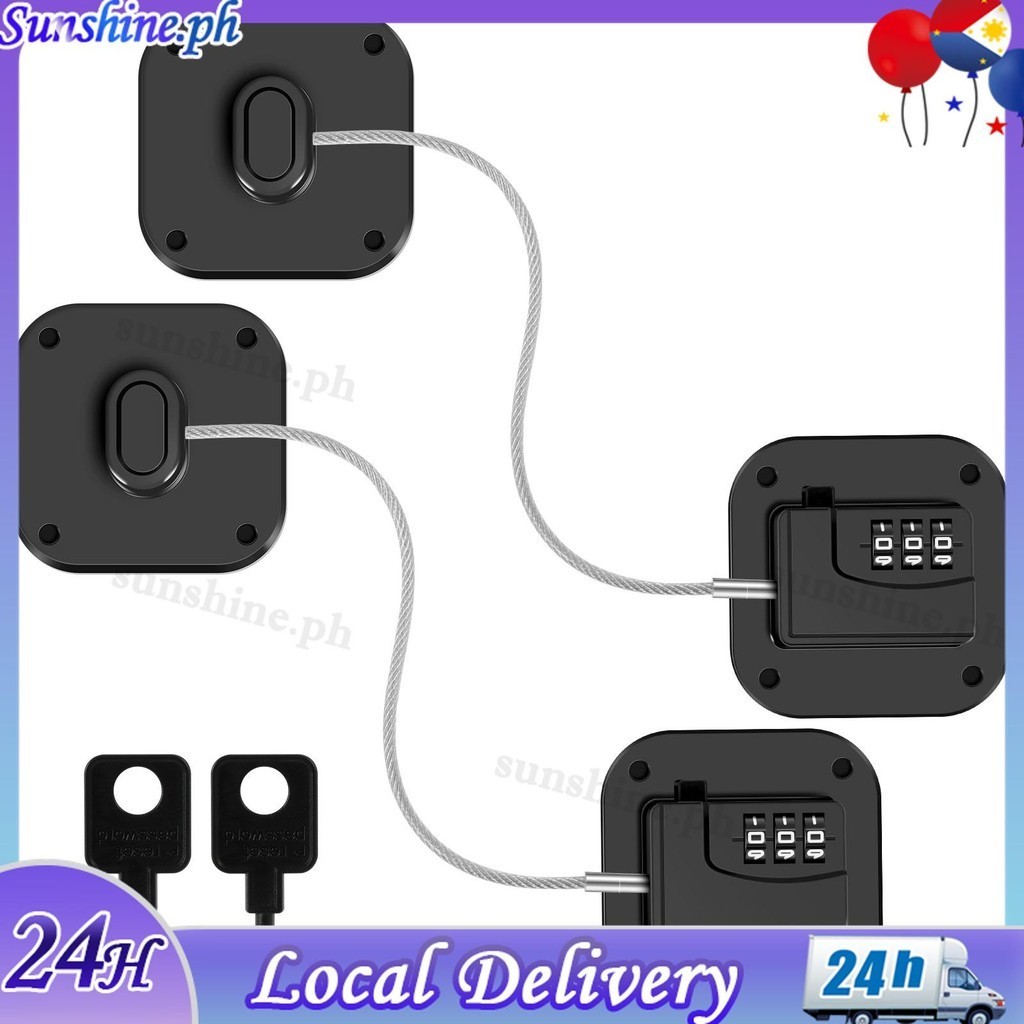 2Pcs Refrigerator Door Lock Keyless Child Safety Combination Lock Baby