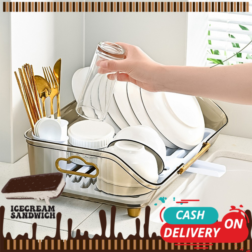 Multi-Purpose Transparent Dish Drying Rack Aesthetic Dish Drying ...