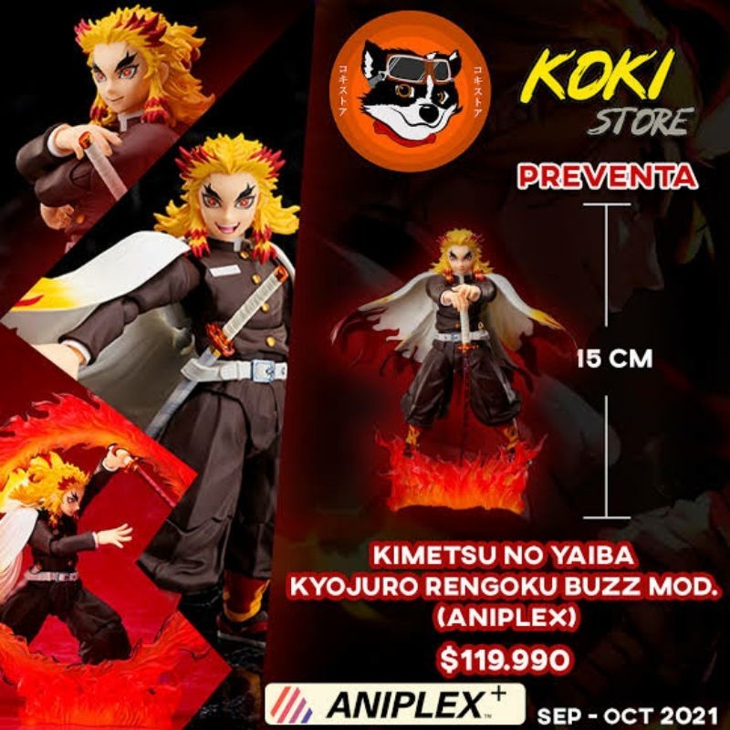 NEW Kyojuro Rengoku Aniplex Buzzmod Kimetsu No Yaiba Demon Slayer ...