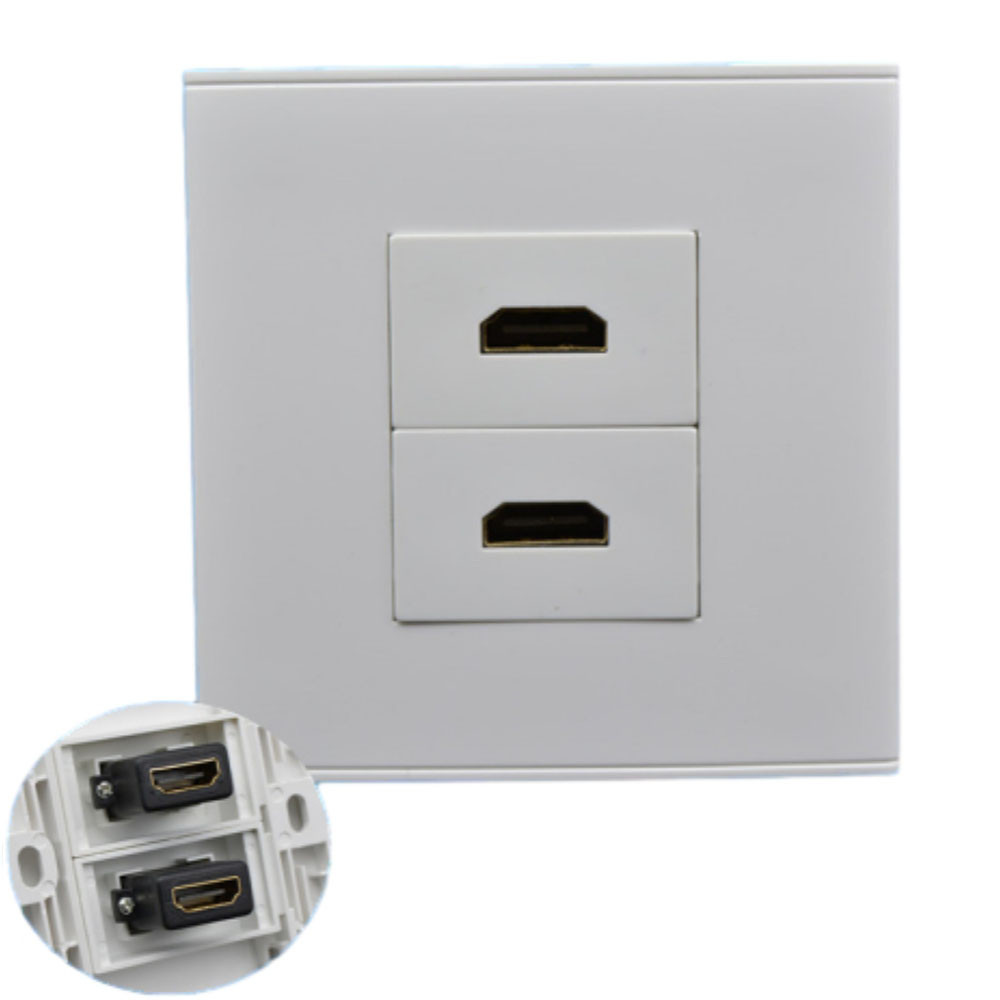 86 Type HDM Interface HD Digital TV Wall Panel Socket 2 Port HDM ...