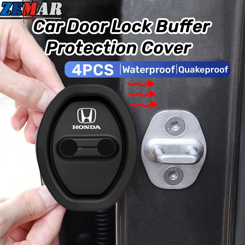 4Pcs Honda Silicone Car Door Lock Protection Cover Door Lock Shock