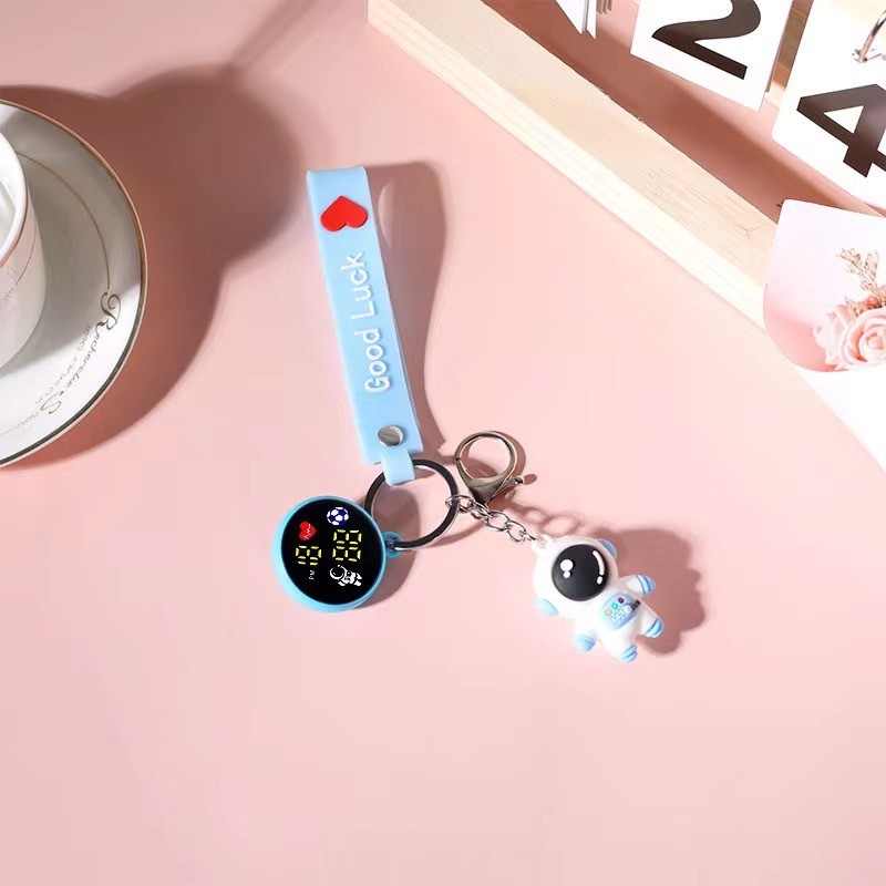 Electronic watch, keychain LED pendant watch, love astronaut doll small ...