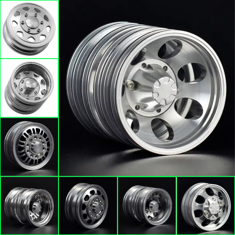 1 Pair Metal Front Rear Wheel Rim Hub for 1/14 Tamiya RC Truck Car ...