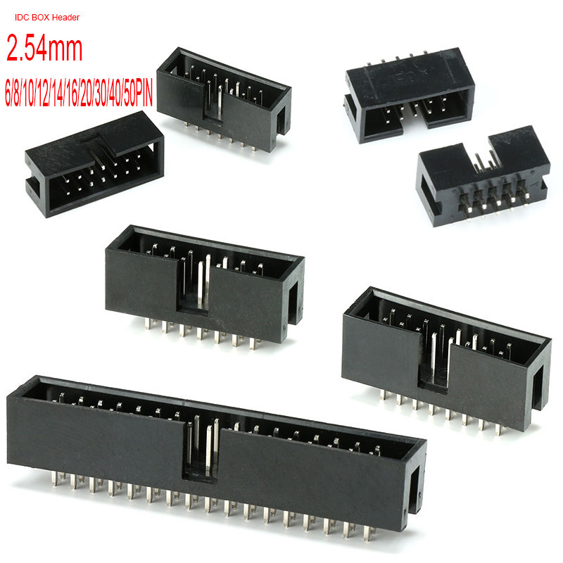 10pcs dip 6P 10P 20P 26P 34P 40P PIN 2.54MM pitch MALE SOCKET straight ...