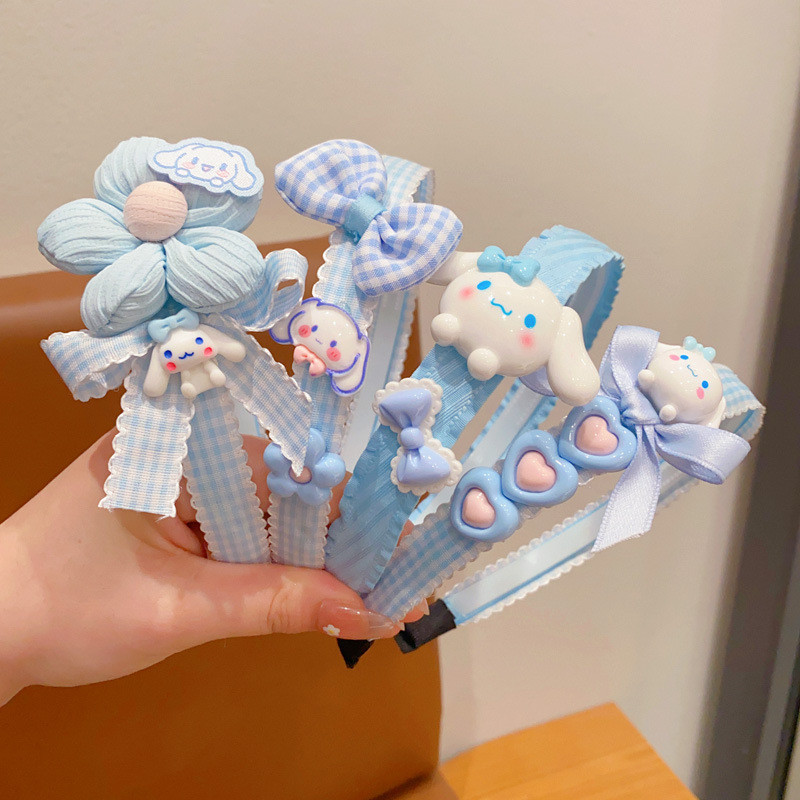 Kids Hair Band Little Girl Cinnamoroll Bow Knot Hair Clips Flower