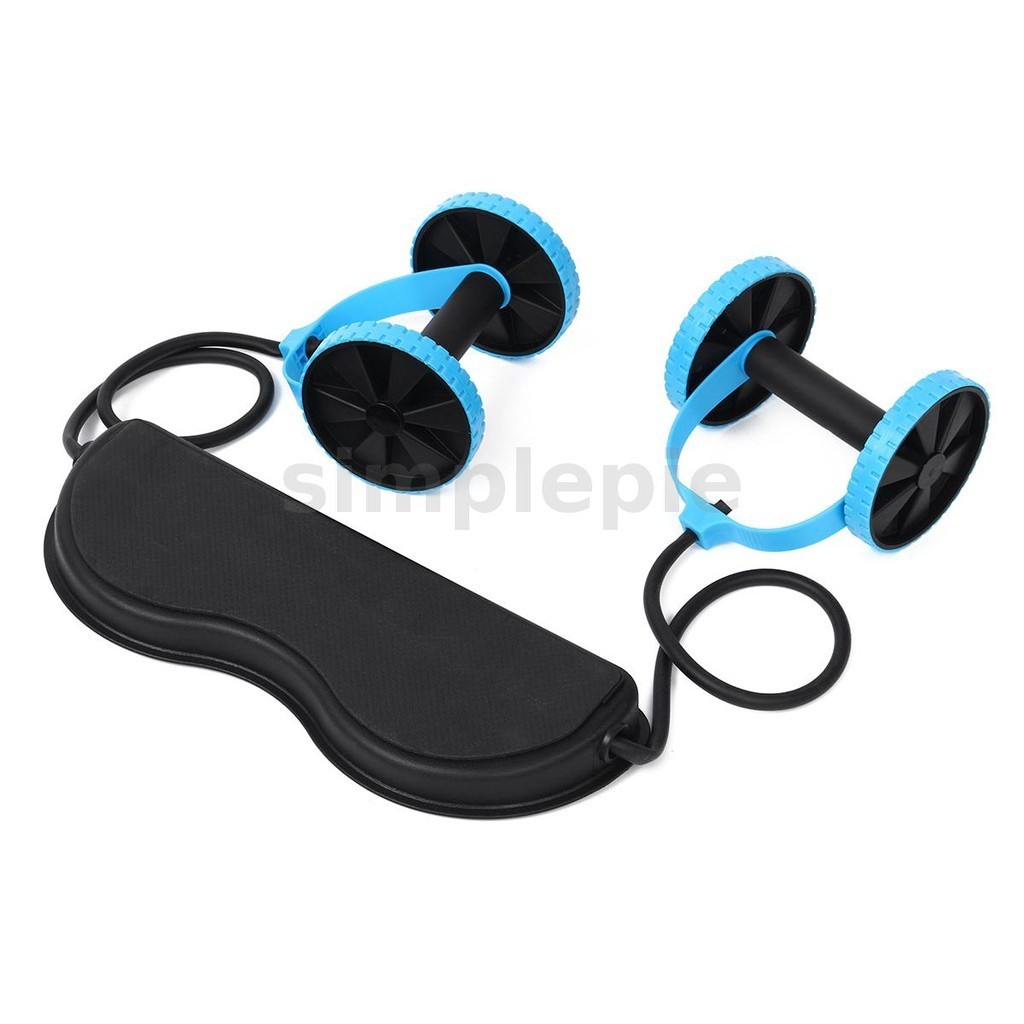 Home Gym Roller Muscle Exercise Equipment Body Fitness Double Wheel ...