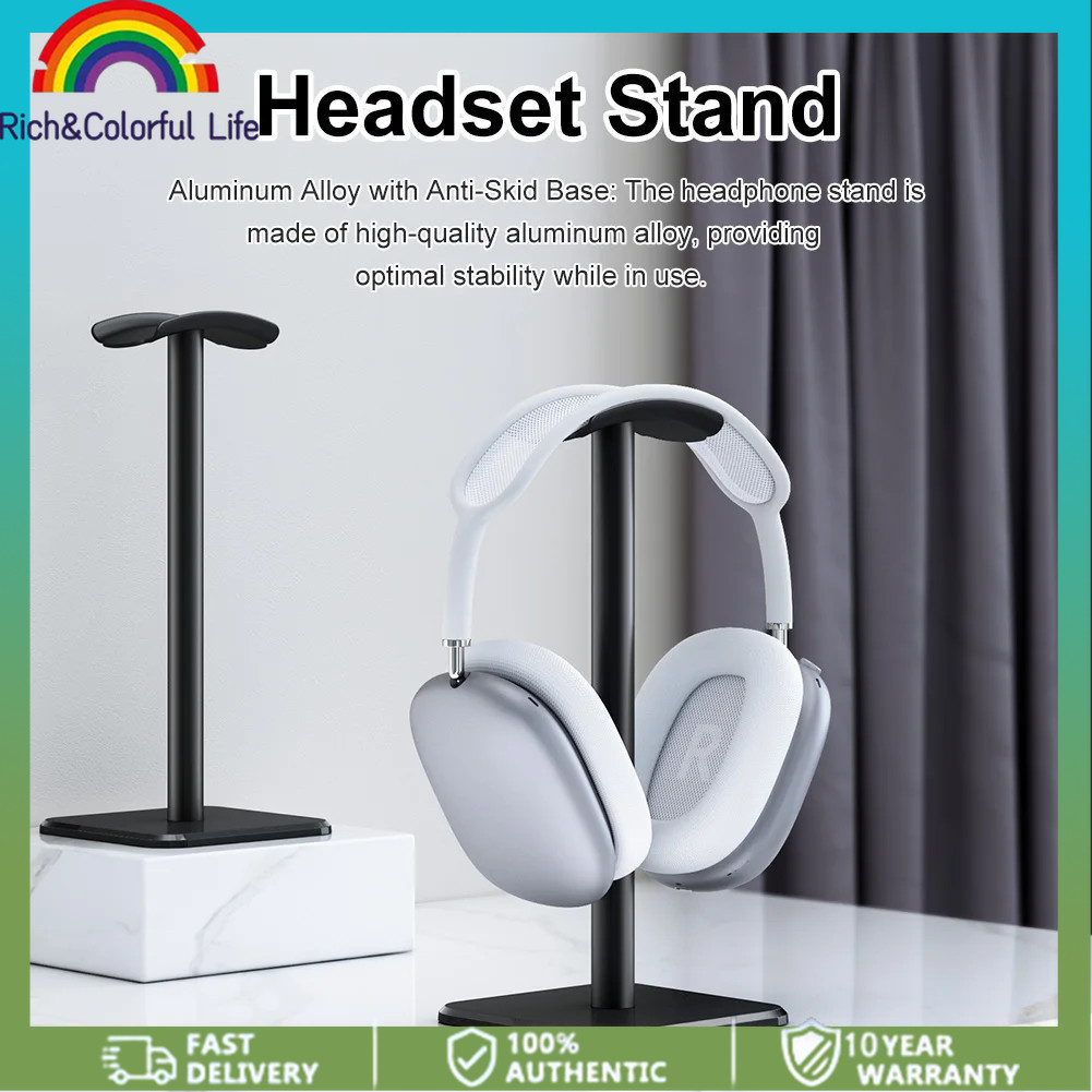 Aluminium Alloy Headphone Stand Rack Non-Slip Stand Holder Desk Gaming Headset Bracket Hanger - 7