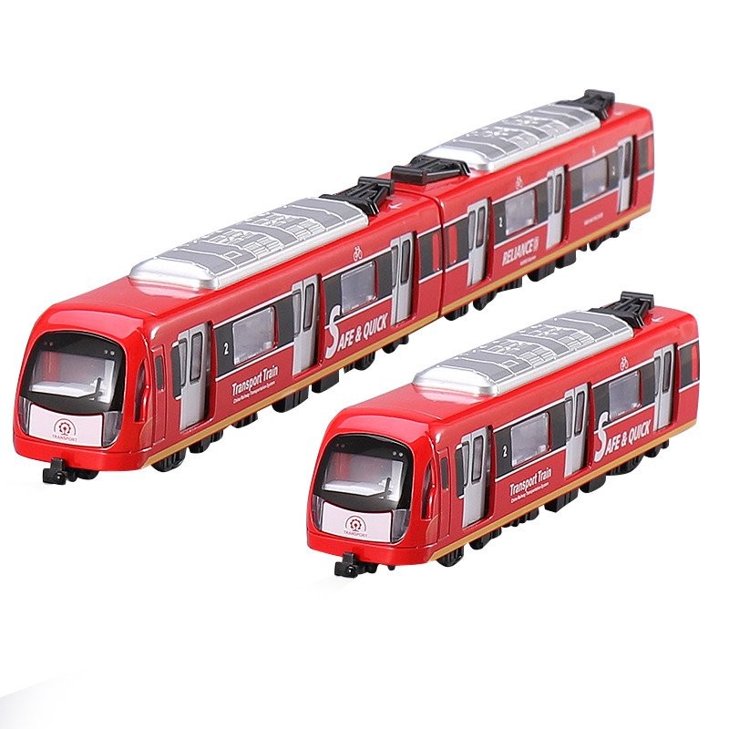 Alloy Children's Toy Train Simulation Track Subway Model City Light ...