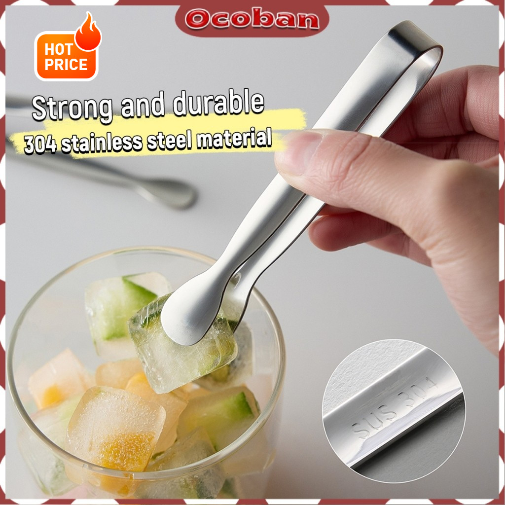 Stainless Steel Round Ice Clip Sugar Cli Towel Clip Coffee Candy Clip ...